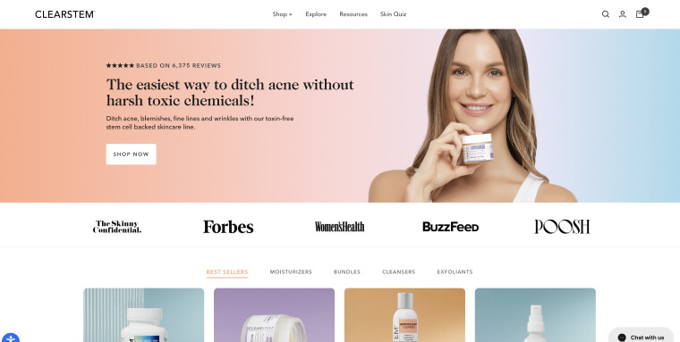 Screenshot of clearstem.com